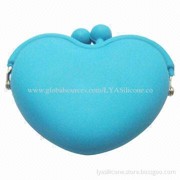 Silicone heart shape purse, stainless steel and hand oil, exist mould